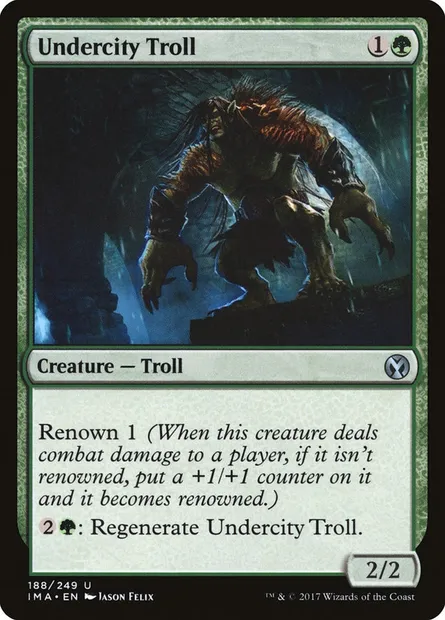 Undercity Troll, Magic card IMA 188 — Iconic Masters set