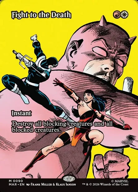 Combat à mort, carte Magic MAR 90 — extension Marvel Universe