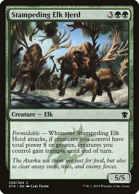 Stampeding Elk Herd, Magic card DTK 208 — Dragons of Tarkir set