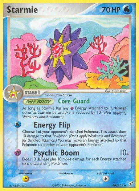 Starmie, Pokémon card DX 48 — Deoxys set
