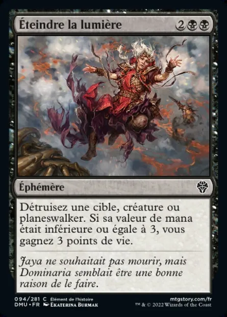 Éteindre la lumière, carte Magic DMU 94 — extension Dominaria Uni