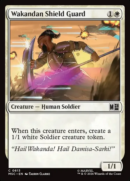Wakandan Shield Guard, Magic card MSC 613 — Marvel Super Heroes Commander set