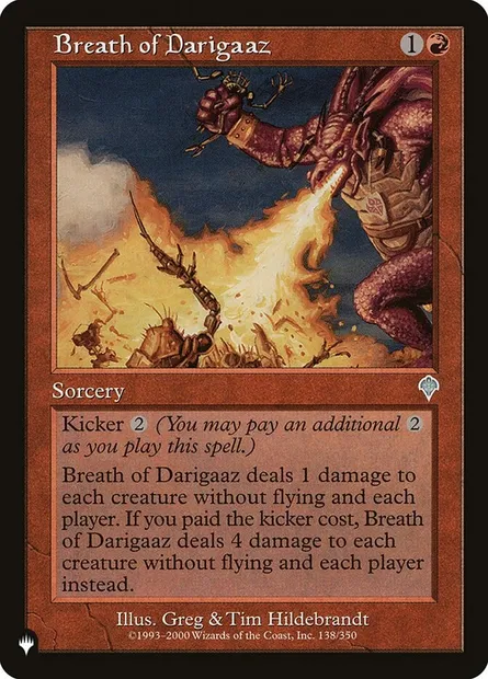 Souffle de Darigaaz, carte Magic PLST INV-138 — extension The List