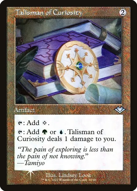 Talisman de curiosité, carte Magic H1R 35 — extension Modern Horizons 1 Timeshifts