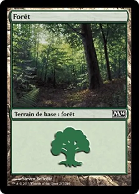 Forêt, carte Magic M14 247 — extension Magic 2014