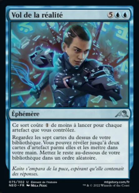 Vol de la réalité, carte Magic NEO 75 — extension Kamigawa: La Dynastie Néon