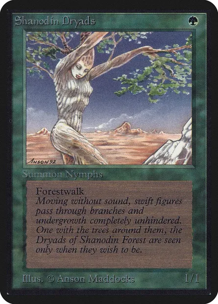 Shanodin Dryads, Magic card LEA 216 — Limited Edition Alpha set