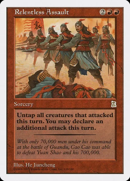 Relentless Assault, Magic card PTK 119 — Portal Three Kingdoms set