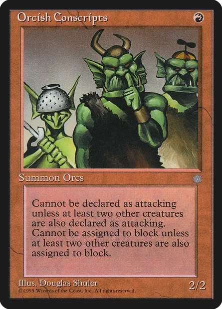 Conscrits orques, carte Magic ICE 206 — extension Ere Glaciaire