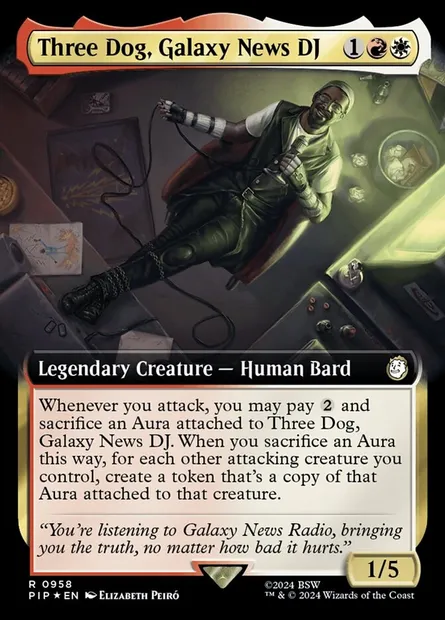 Three Dog, Galaxy News DJ, Magic card PIP 958 — Fallout set