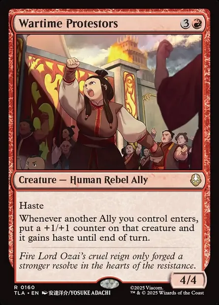 Wartime Protestors, Magic card TLA 160 — Avatar: The Last Airbender set