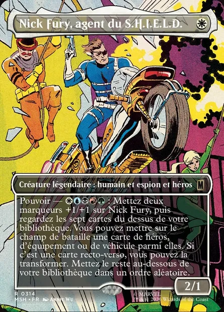 Nick Fury, agent du S.H.I.E.L.D., carte Magic MSH 314 — extension Marvel Super Heroes
