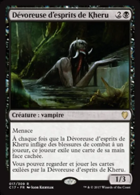 Dévoreuse d'esprits de Kheru, carte Magic C17 17 — extension Commander 2017
