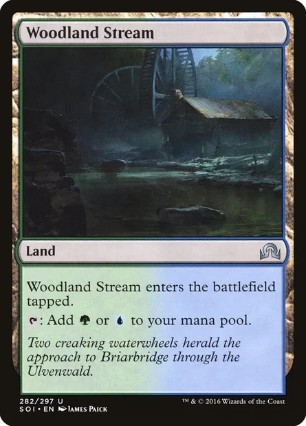 Woodland Stream, Magic card SOI 282 — Shadows over Innistrad set