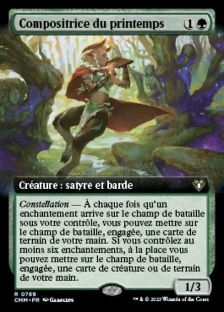 Compositrice du printemps, carte Magic CMM 769 — extension Commander Masters