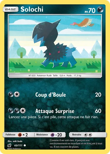Solochi, carte Pokémon CIN 60 — extension Invasion Carmin