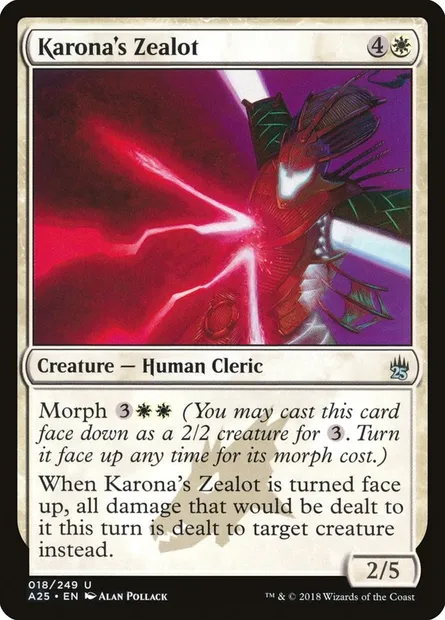 Karona's Zealot, Magic card A25 18 — Masters 25 set