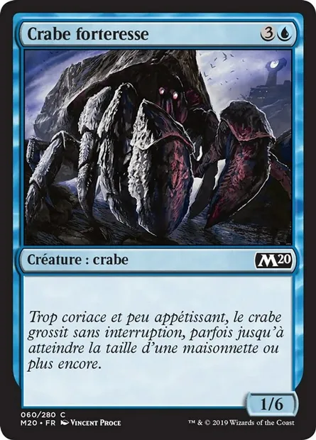 Crabe forteresse, carte Magic M20 60 — extension Core Set 2020