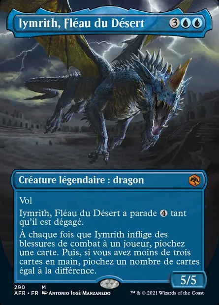 Iymrith, Fléau du Désert, carte Magic AFR 290 — extension Forgotten Realms: Aventures dans les Royaumes Oubliés
