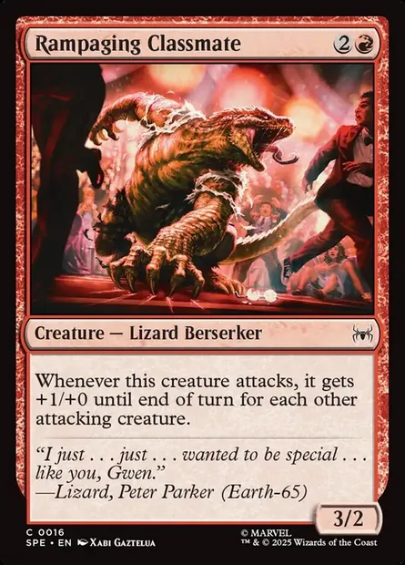 Rampaging Classmate, Magic card SPE 16 — Marvel's Spider-Man Eternal set