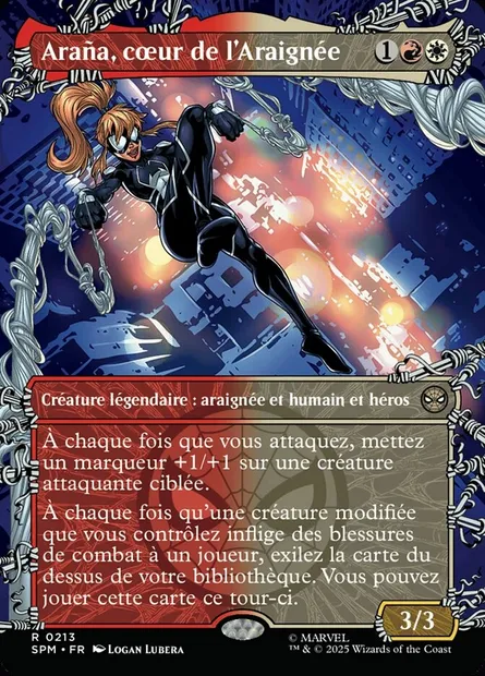 Araña, cœur de l'Araignée, carte Magic SPM 213 — extension Marvel's Spider-Man