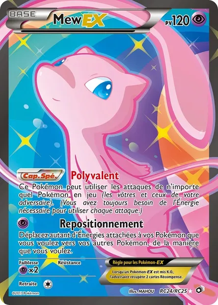 Mew-EX, carte Pokémon LTR RC24 — extension Legendary Treasures