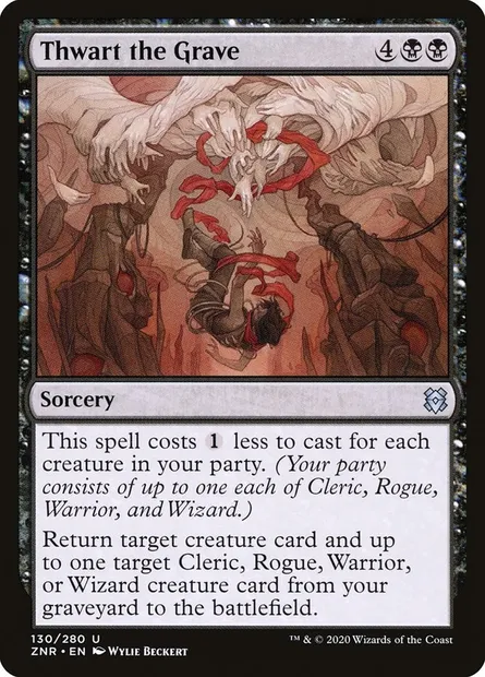 Thwart the Grave, Magic card ZNR 130 — Zendikar Rising set