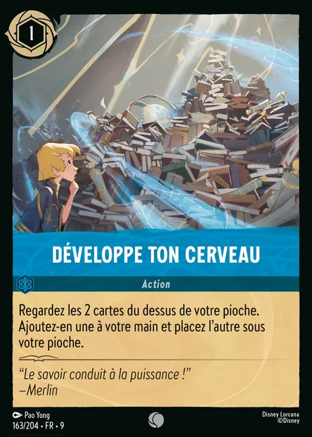 Développe ton Cerveau, carte Disney Lorcana CH9-163 — extension Fabuleux