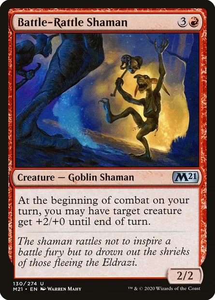 Battle-Rattle Shaman, Magic card M21 130 — Core Set 2021 set