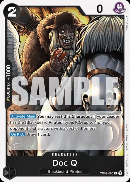 Doc Q, One Piece card OP09-090 — EMPERORS IN THE NEW WORLD set