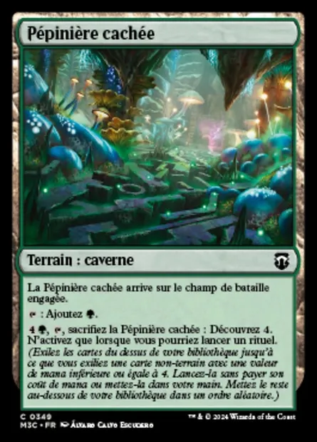 Pépinière cachée, carte Magic M3C 349 — extension Modern Horizons 3 Commander