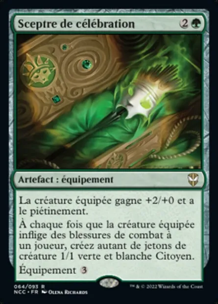 Sceptre de célébration, carte Magic NCC 64 — extension New Capenna Commander