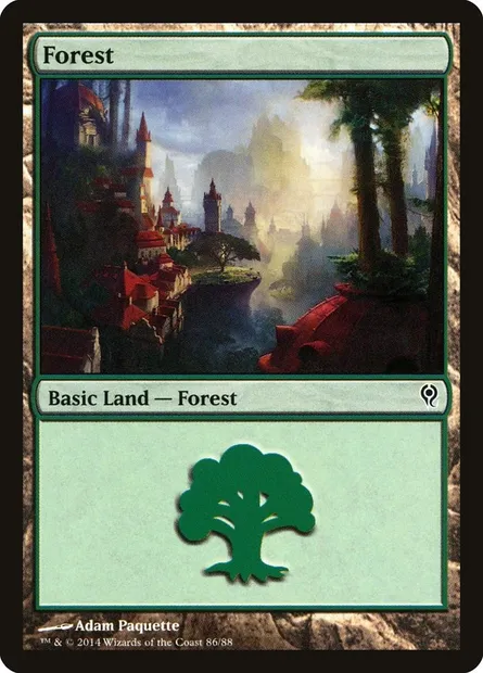 Forest, Magic card DDM 86 — Duel Decks: Jace vs. Vraska set