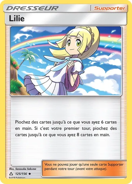 Lilie, carte Pokémon UPR 125 — extension Ultra-Prisme