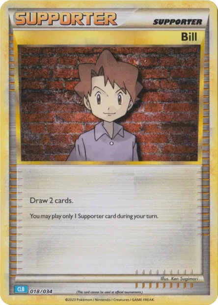 Bill, Pokémon card CLB 018 — Pokémon TCG Classic: Blastoise & Suicune ex Deck set