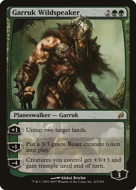 Garruk Wildspeaker, Magic card LRW 213 — Lorwyn set