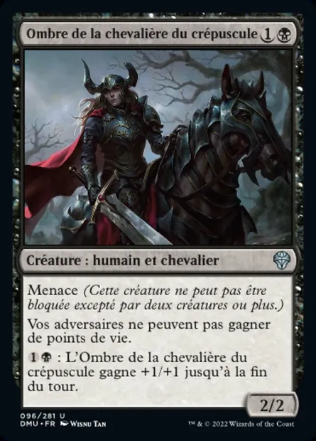 Ombre de la chevalière du crépuscule, carte Magic DMU 96 — extension Dominaria Uni