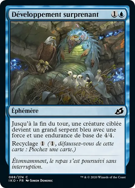 Développement surprenant, carte Magic IKO 68 — extension Ikoria: Lair of Behemoths