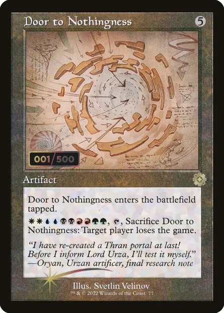 Door to Nothingness, Magic card BRR 77z — The Brothers' War Retro Artifacts set