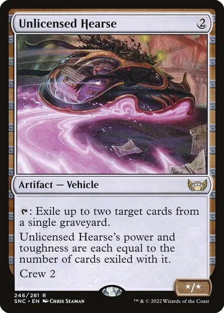 Unlicensed Hearse, Magic card SNC 246 — Streets of New Capenna set