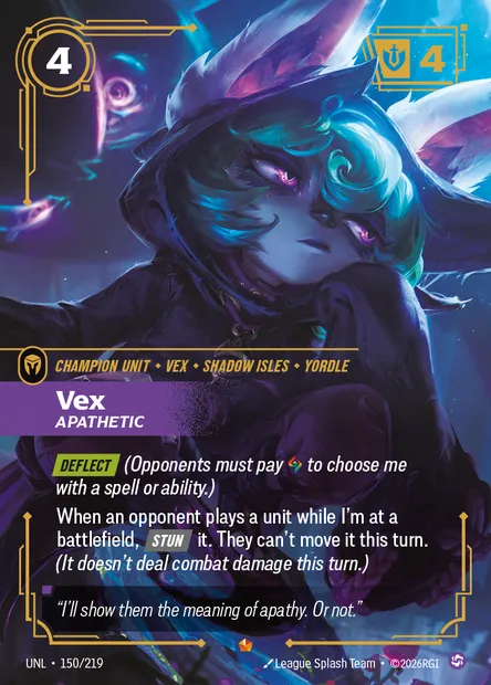 Vex, Riftbound card UNL 150 — Unleashed set