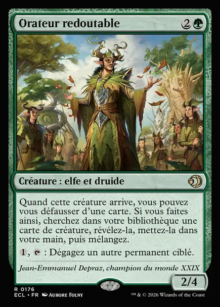 Orateur redoutable, carte Magic ECL 176 — extension Lorwyn Eclipsed