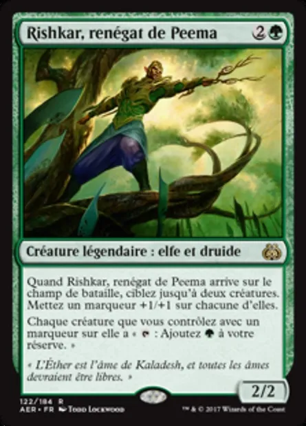 Rishkar, renégat de Peema, carte Magic AER 122 — extension La révolte éthérique