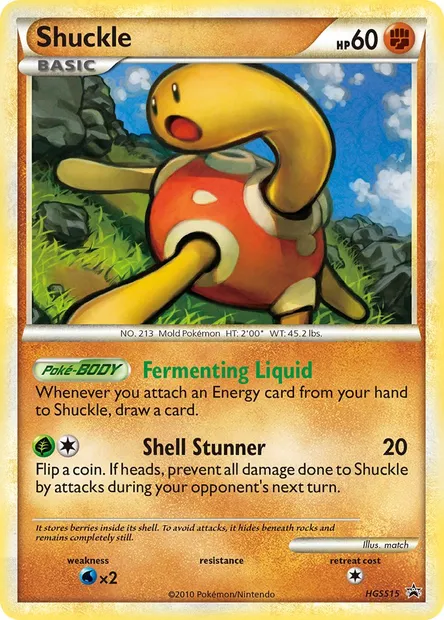 Shuckle, Pokémon card HGSS 15 — HGSS Black Star Promos set