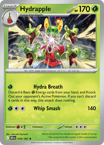 Hydrapple, Pokémon card DRI 018 — Destined Rivals set