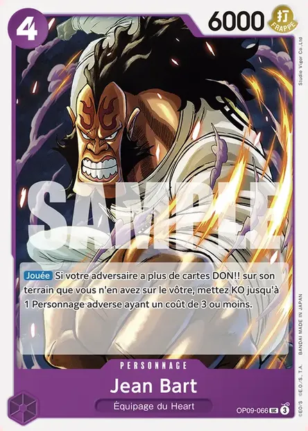 Jean Bart, carte One Piece OP09-066 — extension LES NOUVEAUX EMPEREURS