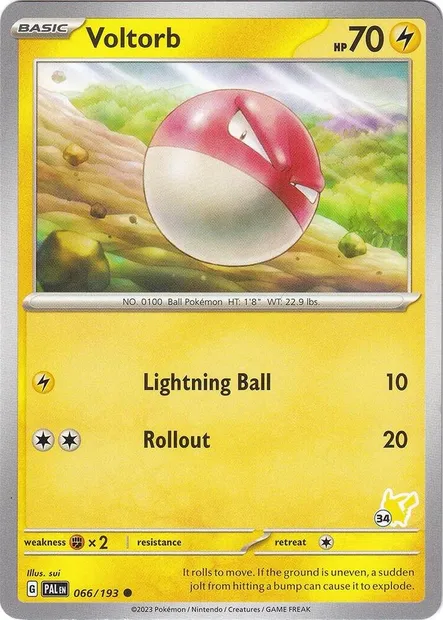 Voltorb, Pokémon card BA24 066-34 — Battle Academy 2024 set