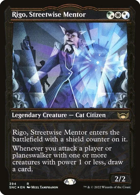Rigo, Streetwise Mentor, Magic card SNC 394 — Streets of New Capenna set