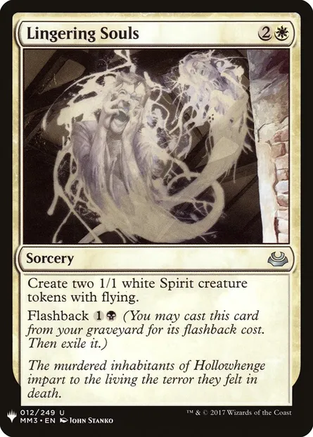 Lingering Souls, Magic card PLST MM3-12 — The List set