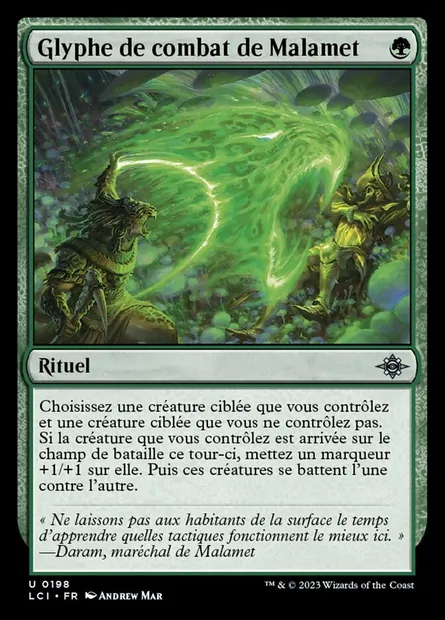 Glyphe de combat de Malamet, carte Magic LCI 198 — extension The Lost Caverns of Ixalan